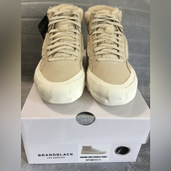 Brandblack Capo Faux Shearling Ankle Sneaker Size 6 - Picture 3 of 13